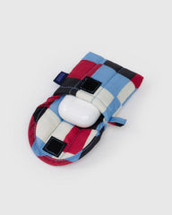 Puffy Earbuds Case Painted Check