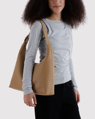 Recycled Leather Shoulder Bag Dune