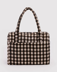 Cloud Carry-On Blurred Gingham Brown