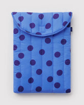 Puffy Laptop Sleeve 16" Blue Polka Dot
