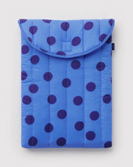 Puffy Laptop Sleeve 16" Blue Polka Dot