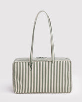 Medium Nylon Bowler Bag Sage Stripe