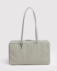 Medium Nylon Bowler Bag Sage Stripe