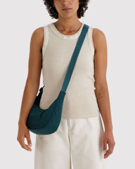 Small Nylon Crescent Bag Deep Sea