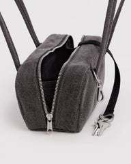 Small Denim Bowler Bag Washed Black Denim