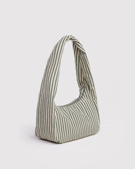 Small Nylon Meringue Bag Sage Stripe