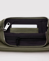 Recycled Leather Pochette Loden