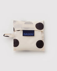 Baby Baggu Cream and Black Polka Dot