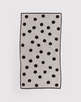 Bath Towel Cream and Black Polka Dot