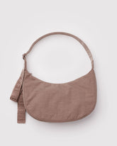 Medium Nylon Crescent Bag Toasted Almond