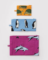Flat Pouch Set Vacation Animals