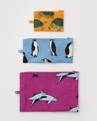 Flat Pouch Set Vacation Animals