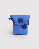 Puffy Earbuds Case Blue Polka Dot