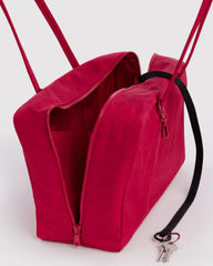 Medium Nylon Bowler Bag Cherry