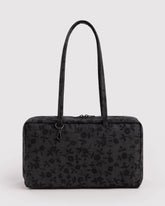 Medium Nylon Bowler Bag Charcoal Ditsy Floral