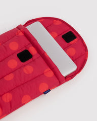 Puffy Laptop Sleeve 13"/14" Red Polka Dot