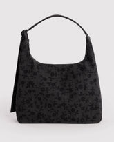 Nylon Shoulder Bag Charcoal Ditsy Floral