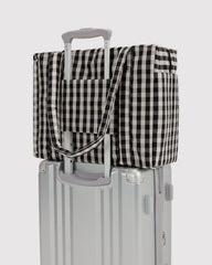 Small Cloud Carry-On Black And Cream Gingham