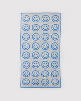 Bath Towel Sky Blue Happy