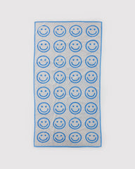 Bath Towel Sky Blue Happy