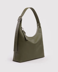 Recycled Leather Shoulder Bag Loden