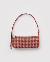 Nylon Pochette Tan Houndstooth