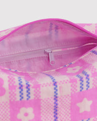 Dopp Kit Market Plaid Pink