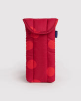 Puffy Glasses Sleeve Red Polka Dot