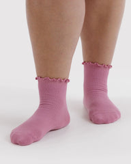 Lettuce Edge Sock Set of 2 Wild Plum & Cherry