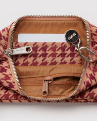 Nylon Pochette Tan Houndstooth