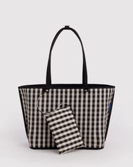 Large Nylon Reversible Tote Black Mix