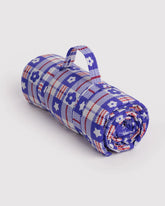 Puffy Picnic Blanket Market Plaid Blue