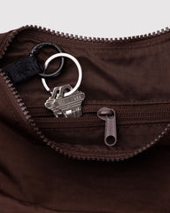 Small Nylon Crescent Bag Coffee