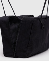 Medium Nylon Bowler Bag Black