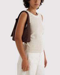 Mini Nylon Shoulder Bag Coffee