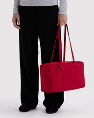 Medium Nylon Bowler Bag Cherry