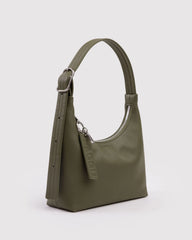 Mini Recycled Leather Shoulder Bag Loden