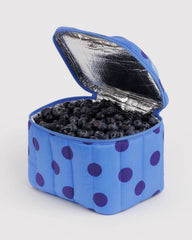 Puffy Lunch Bag Blue Polka Dot