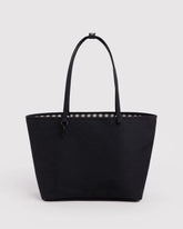 Large Nylon Reversible Tote Black Mix