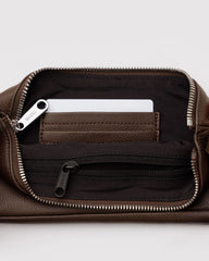 Recycled Leather Pochette Brown