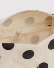 Dopp Kit Cream and Black Polka Dot
