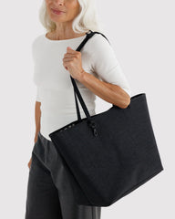 Large Nylon Reversible Tote Black Mix