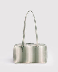 Nylon Bowler Bag Sage Stripe