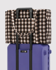 Cloud Carry-On Blurred Gingham Brown