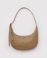 Medium Recycled Leather Flat Crescent Dune