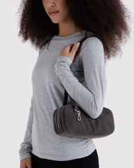 Small Denim Bowler Bag Washed Black Denim