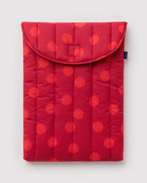 Puffy Laptop Sleeve 16" Red Polka Dot