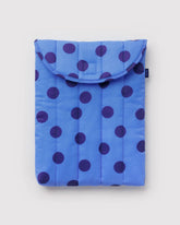 Puffy Laptop Sleeve 13"/14" Blue Polka Dot