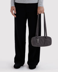 Small Denim Bowler Bag Washed Black Denim