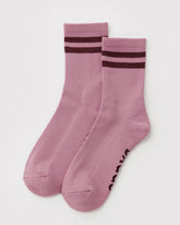 Ribbed Sock Wild Plum Stripe
